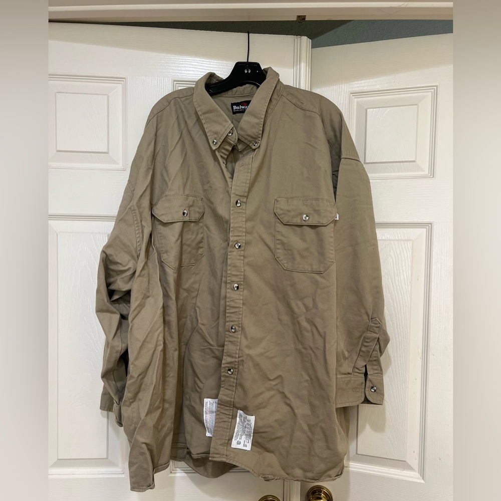Bulwark FR‎ Shirt Men's 5XL Reg Arc 8.6 Excel FR SLU2KH3 Long Sleeve Button Up